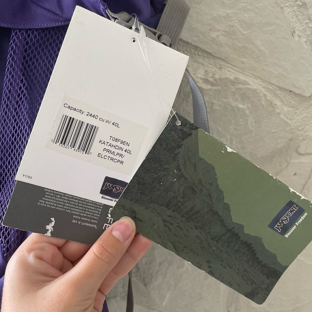 Jansport Purple Katahkin 40L Hiking Backpack - Picture 9 of 10